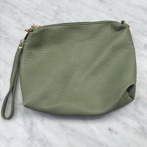 “Montana West” Green Leather Medium Sized Clutch